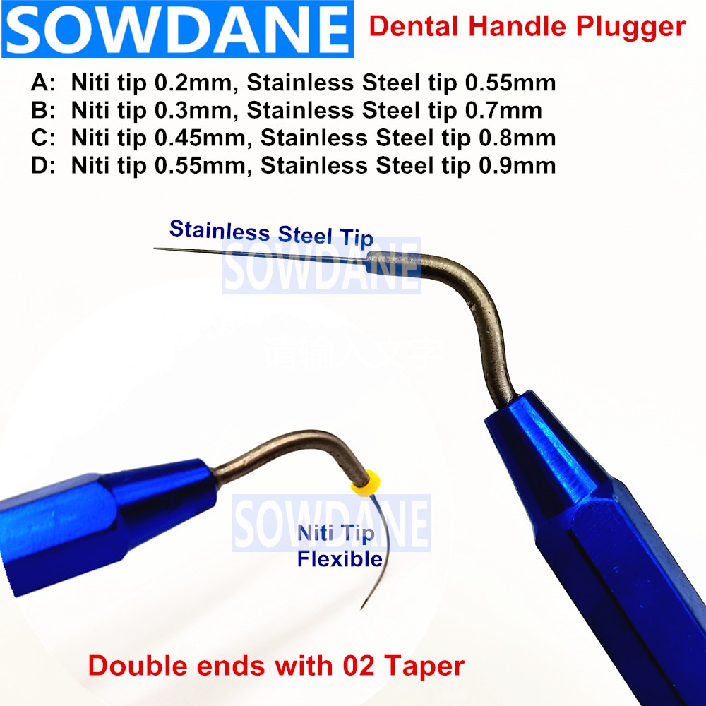 1 Stuk Dental Hand Plugger Niti Tip Flexibele Tandarts Endodontische Instrumenten Vullen Obturation Endo Materialen Spatel Tool