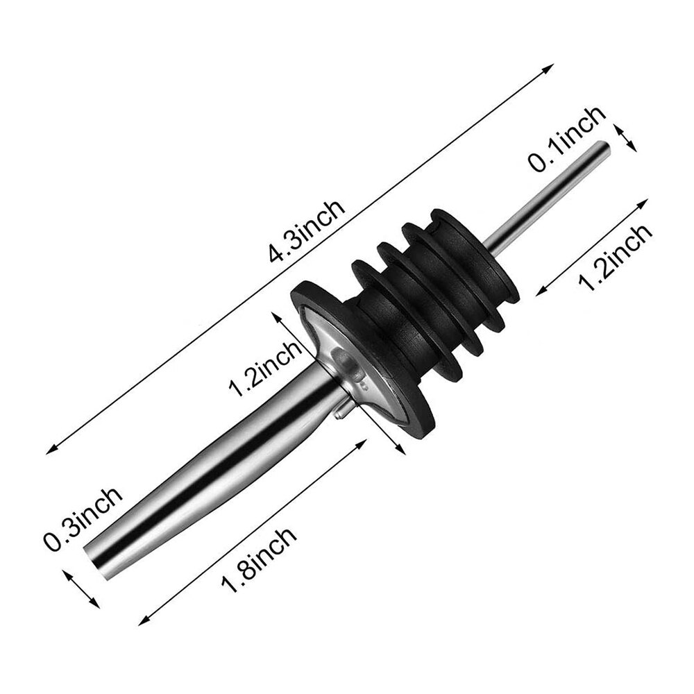 12 Pcs Bar Wijn Schenker Flessenstop Rvs Diverse Wijn Fles Giet Vloeiend Werken Flair Professionele Tools