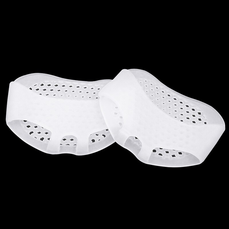 1 paar Silikon Hacke Pads Weiche Vorfuß Halbe Elle Pads unsichtbar Hohe Ferse Schuhe Rutschfeste Pads Schmerzen Linderung