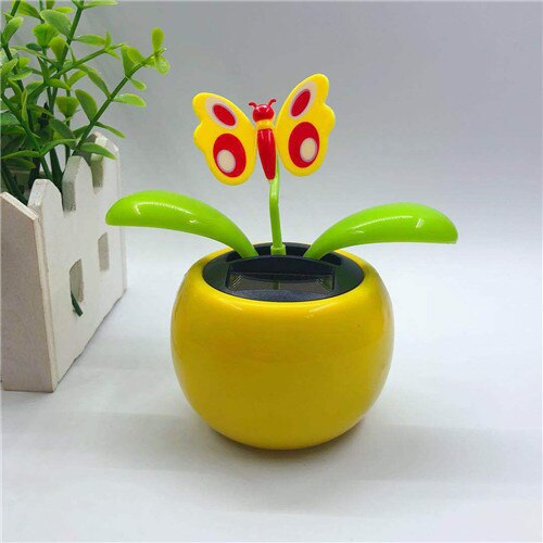 Funny Solar Powered Dancing Flower Swinging Toys Vibrant Automobile Dashboard Family Balcony Decoration For Friend: 11