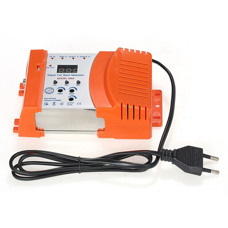 Eu-stik, modulator højtydende kompakt rf-modulator o video tv-konverter rhf uhf signalforstærker  ac230v nstrumenter