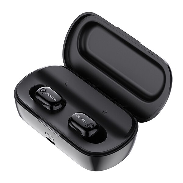 UCOMX U6H Pro Bluetooth Oortelefoon 5.0 Echte Draadloze Stereo Oordopjes met 2000mAh Opladen Case Oortelefoon voor iPhone Samsuung Xiaomi: Zwart
