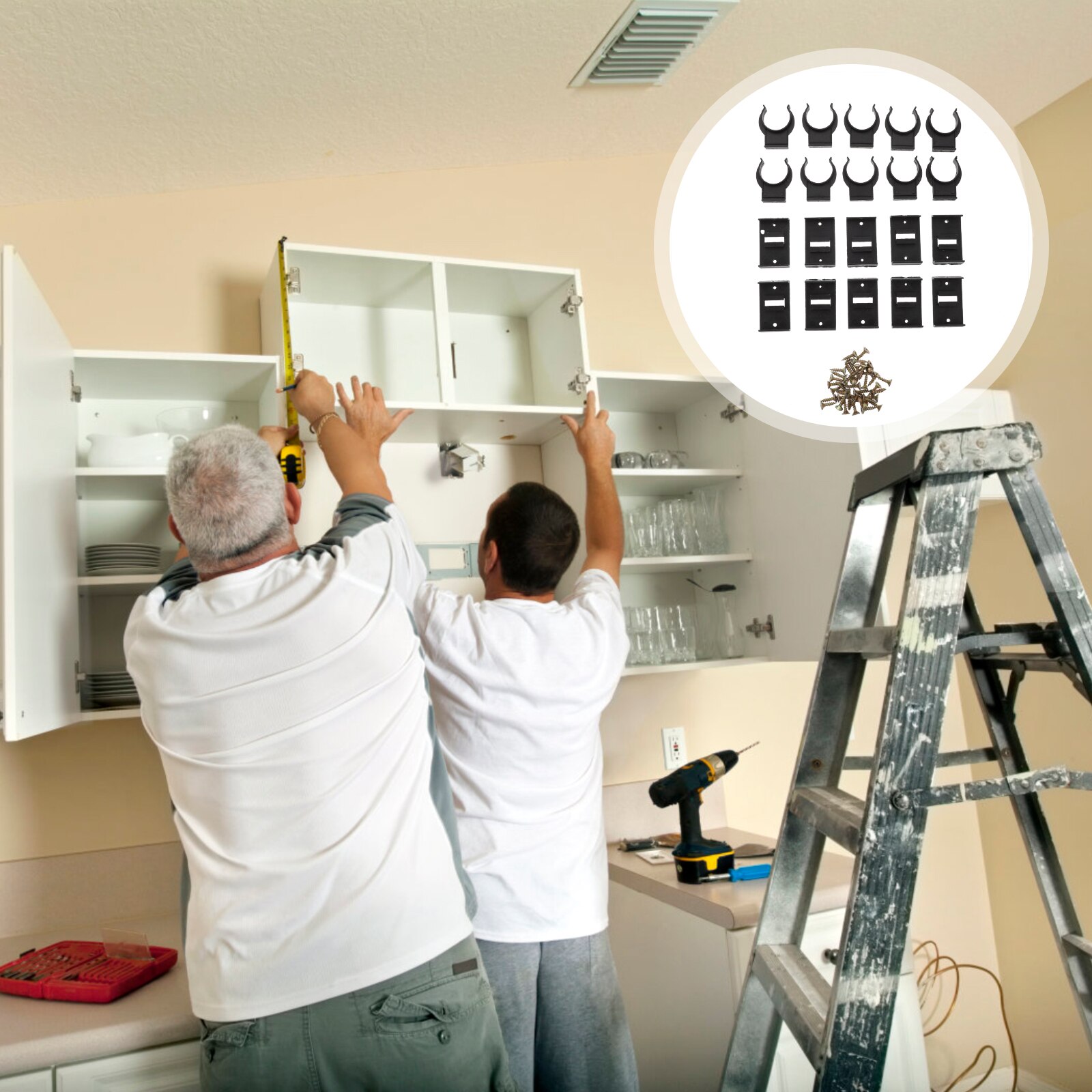 10 Sets Kitchen Plinth Leg Clips Furniture Leg Foot Plinth Clips with Screws