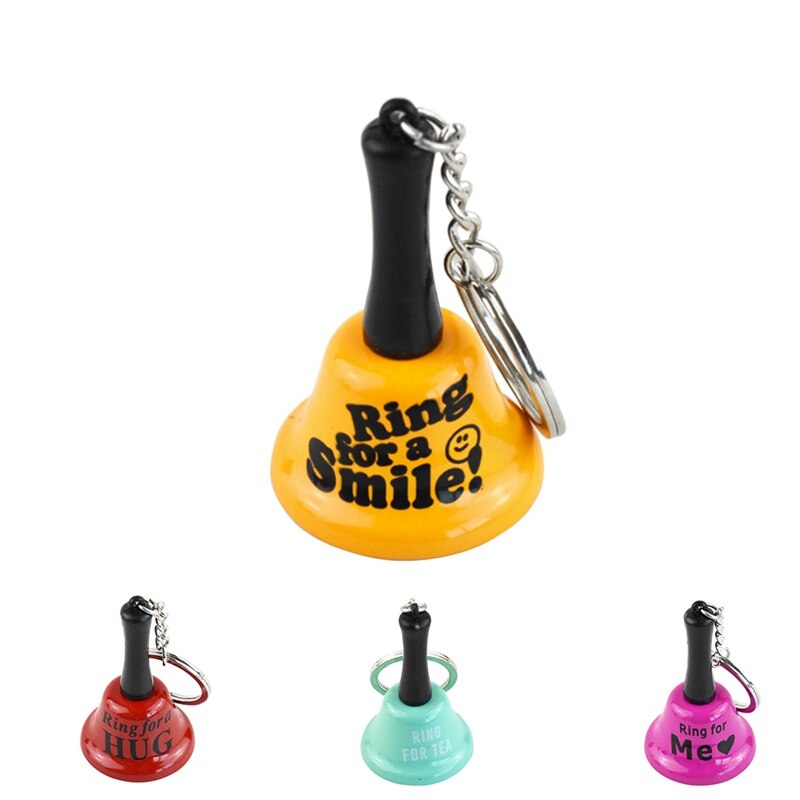 Pet Training Handheld Bell With Keychain ABS Call Ringing For Potty Alarm Service Dinner Bell Copper Metal Jingle Bells 1