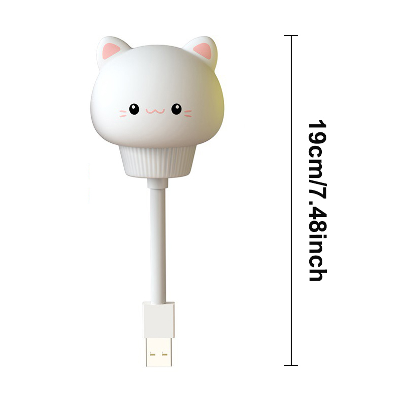 Mini usb led natlampe med fjernbetjening, dæmpbar sengelampe, bærbar lampe til børn, soveværelse, børneværelse: Gul / Marine blå