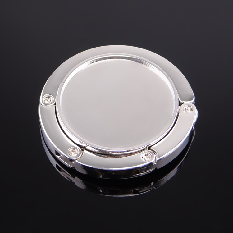 1 st gör-det-själv bärbar vikbar tom legering handväska handväska väskhängare krok hållare bordskrok unika väskdelar tillbehör: Silver-