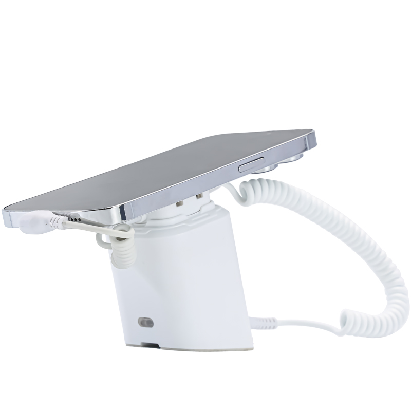 Mobile Phone Security Anti-Theft Device Display Stand Smartphone Secure Burglar Alarm System Plastic White Holder Show