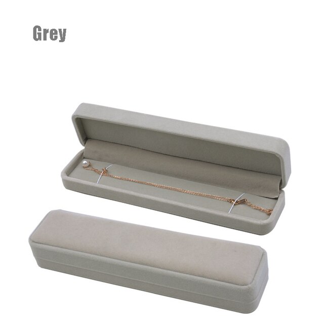 Lång sammetskedja halsbandsbox smycken hänge display box för alla hjärtans dag förvaring display smycken #39