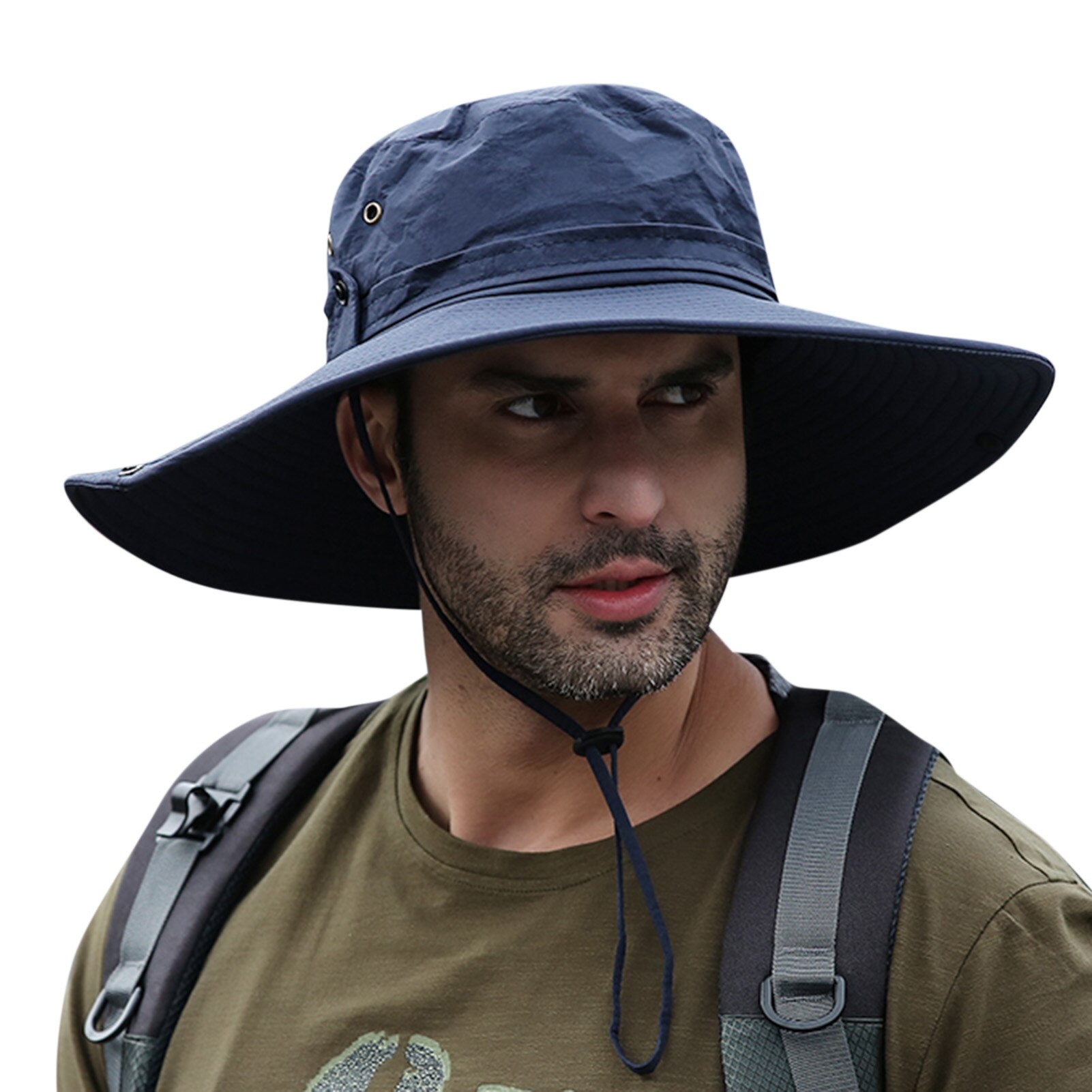 Summer Sun Hat For Man Outdoor Quick-drying Sun-proof Men's Panama Hat Fishing Breathable Male Large Wide Brim Bucket Hats