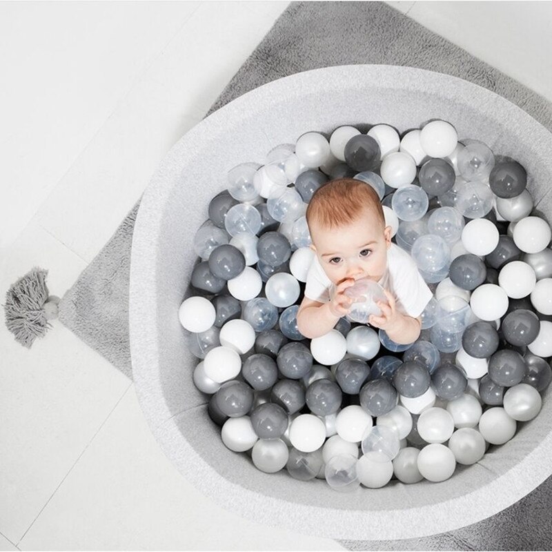 Happymaty Round Play Pool Baby Ball Pit Infant Ocean Ball Pool Funny Playground Indoor Games Dry Pool Children's Room Decoration