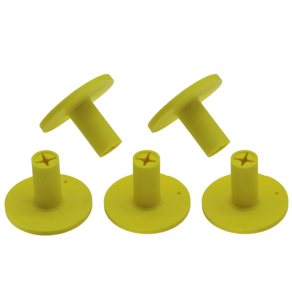 Golf Rubber Tee Holder Set for Golf Driving Range Tee Practice Tool Pack of 5: Yellow