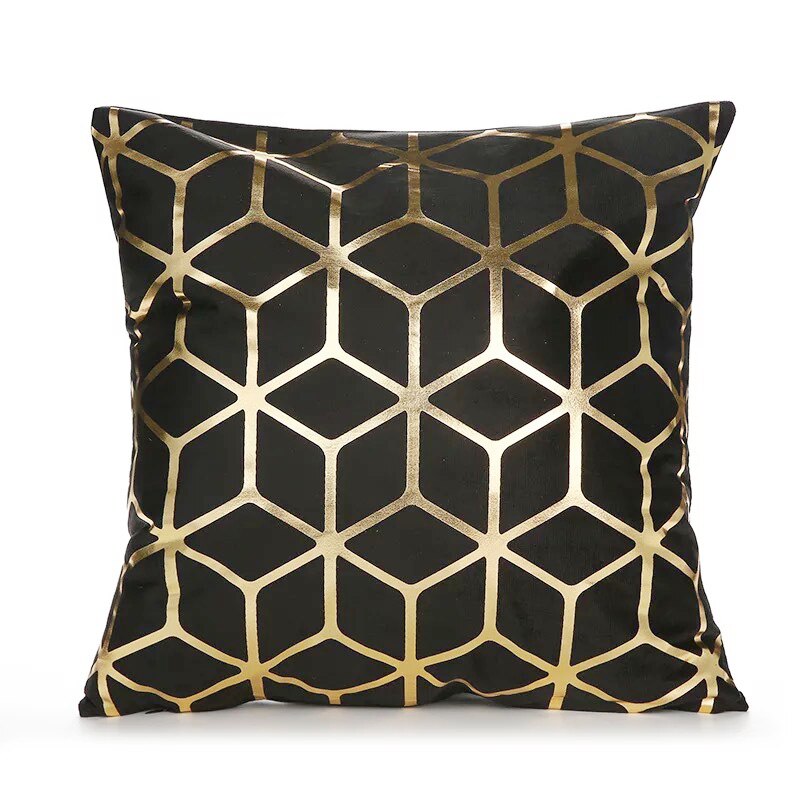 noir or haut de gamme oreiller adapté à la décoration de la maison coussin canapé coussin oreiller couverture 45*45