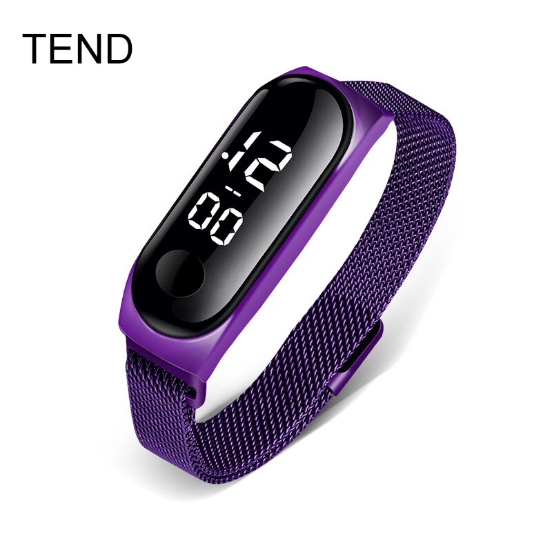 ! LED montre multifonction vie étanche montre pour hommes électronique Sport numérique montres Relogio Masculino: TM3R-Purple