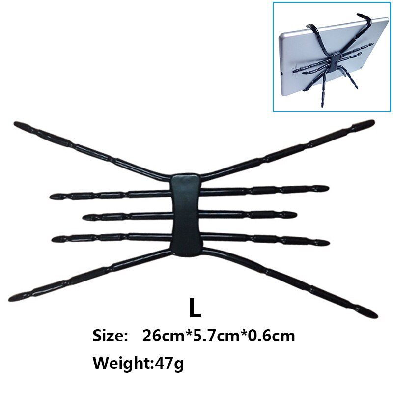 Mini Spider Tripod for Iphone Huawei Sanmsung Xiaomi Phones Portable Stands Flexible Mount Holder for Ipad Camera: Black L