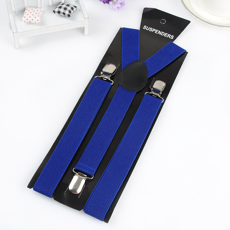 Einfarbig Elastische Leder Hosenträger Hosenträger Männer Frauen Schwarz Blau verrotten Verstellbare Träger Für Hochzeit Anzug Felsen Zubehör
