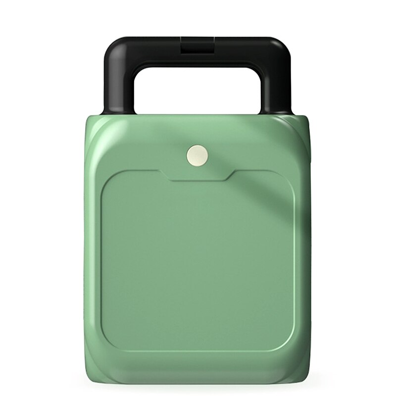 220V Electric Sandwich Maker Breakfast Machine Removable Waffles Egg Multifunction Breakfast Maker Bread Toaster Making Tool: green