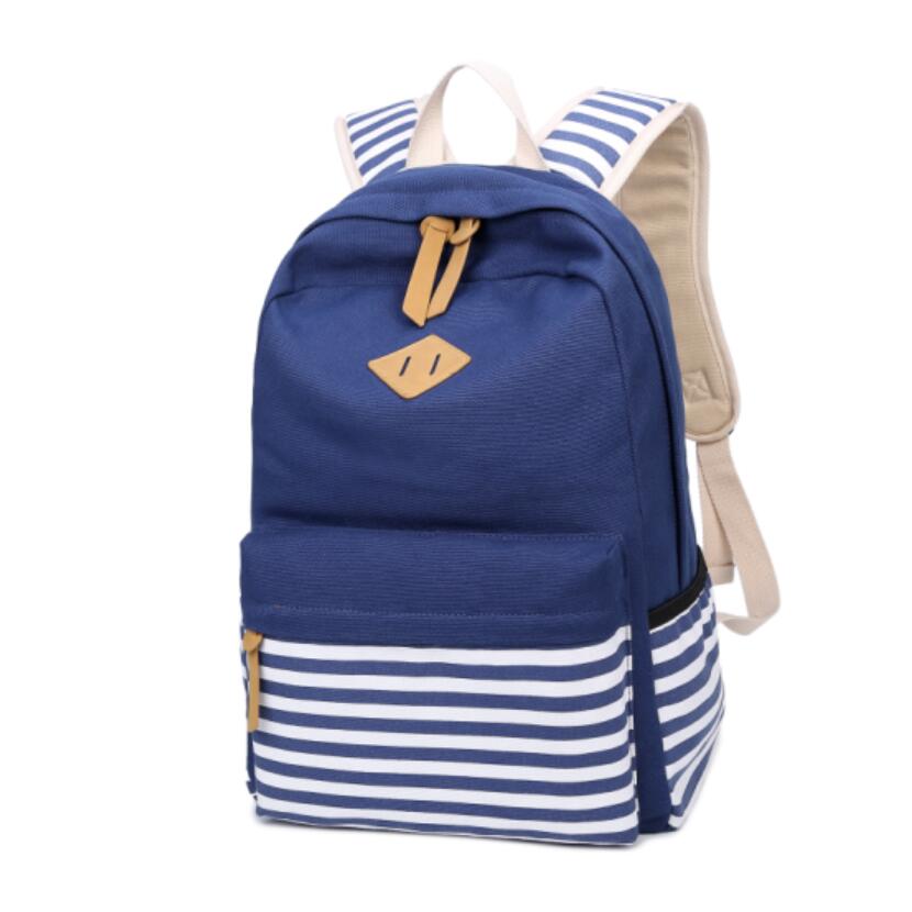 3 pièces noir et blanc rayure vintage toile sac à dos fille cartable enfants sac à dos sacs d'école pour filles sac à bandoulière porte-crayon