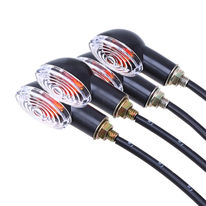 POSSBAY 4 Pçs/lote 12V Universal Motos Turn Signal Indicadores Luzes Âmbar Blinker Flasher Moto Luz Direcional