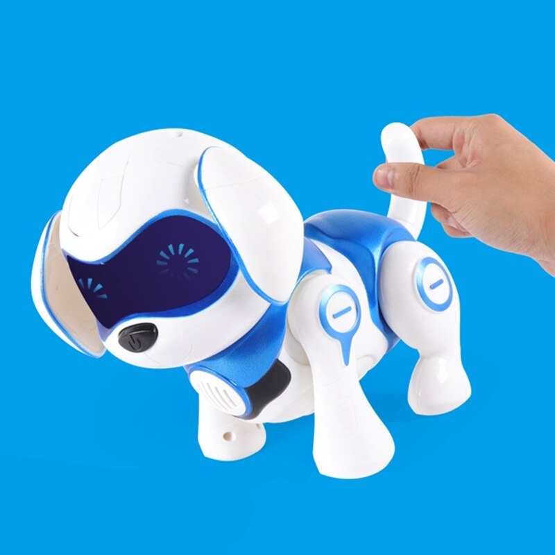 Juguetes electrónicos para mascotas de Perro Robot, Robot inalámbrico, Sensor inteligente para cachorros, caminará hablando, Robot remoto para perros, juguete para mascotas para niños, niños y niñas