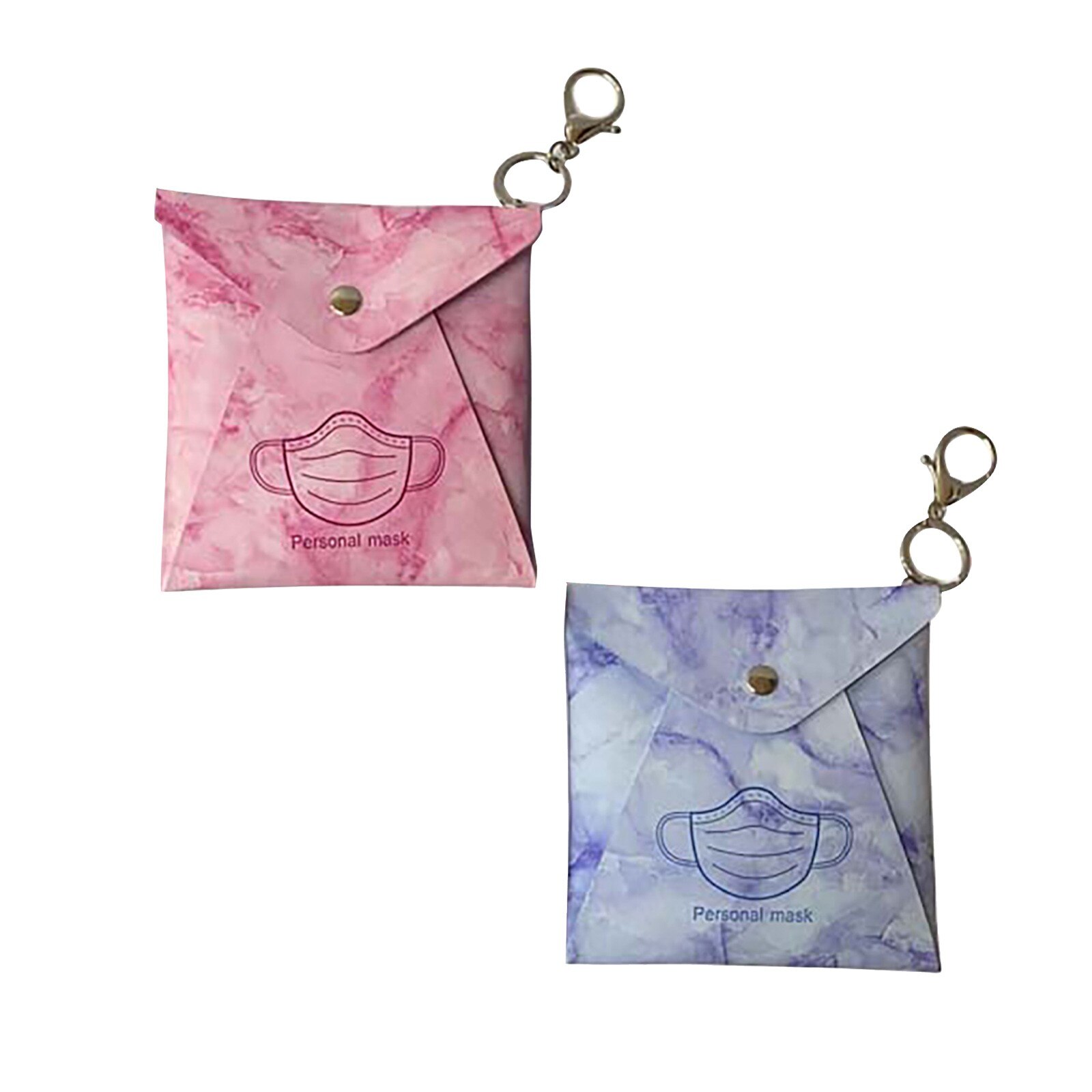 Armazenamento portátil descartável máscaras de rosto organizador moda umidade-prova de limpeza proteger saco de armazenamento caja mascarillas guardar: 2PCS D