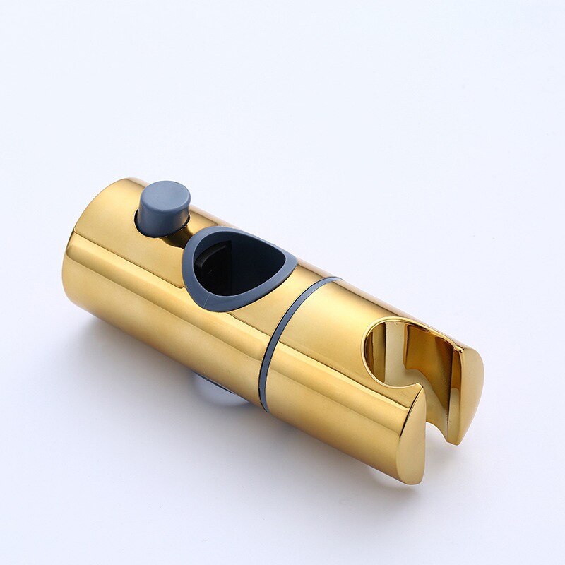 Brusebadebeslag senducs poleret krom håndbruserholder med 24mm runde brusebad plastbeslag: Guld