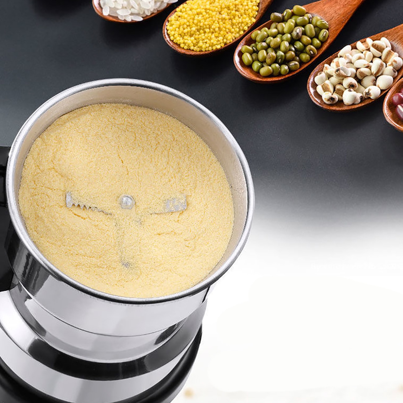 220V 350W Electric Grinding Machine Coffee Bean Materials Grain Grinder Dry Kitchen Cereal Nuts Beans Spices Grains Mill EU
