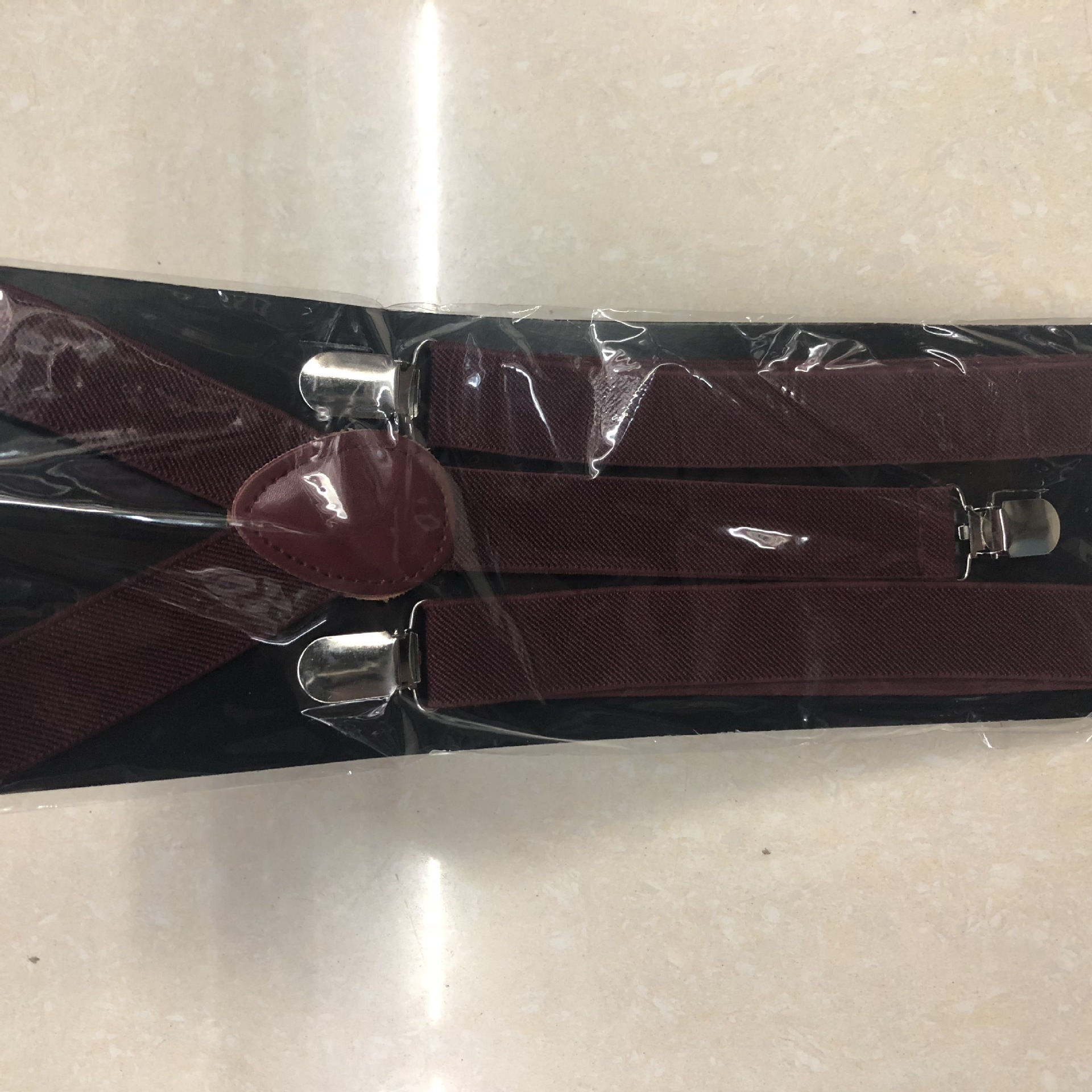 Adjustable Elasticated Adult Suspender Straps Unisex Women Men Y Shape Elastic Clip-on Suspenders 3 Clip Pants Braces: Wine Red