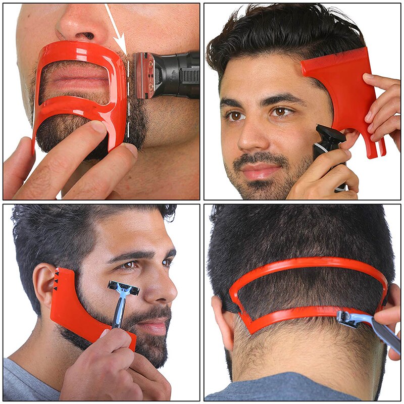 Mustache Beard Styling Template Tools For Men Shave Shaping Template Beard Style Comb Care Tool