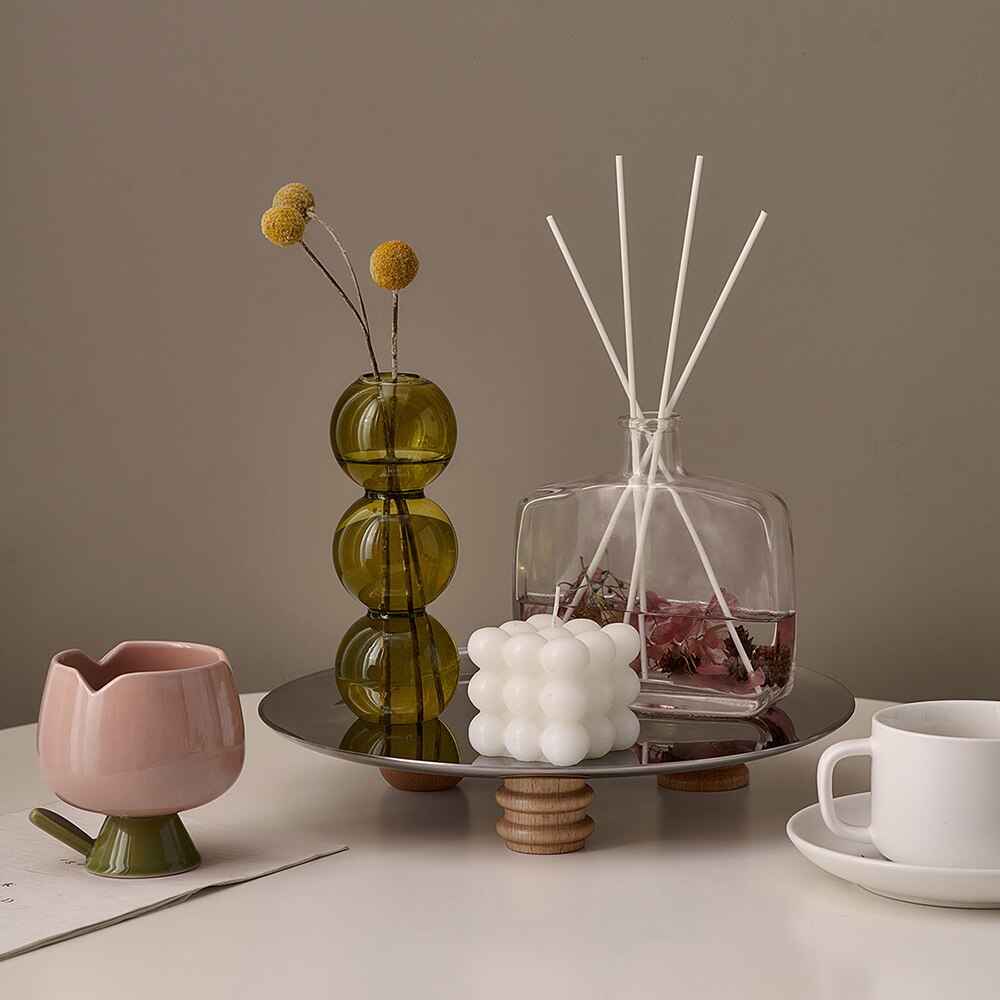 Bandeja de acero inoxidable para decoración de habitación, accesorio decorativo minimalista y nórdico, para almacenamiento de joyas y cosméticos