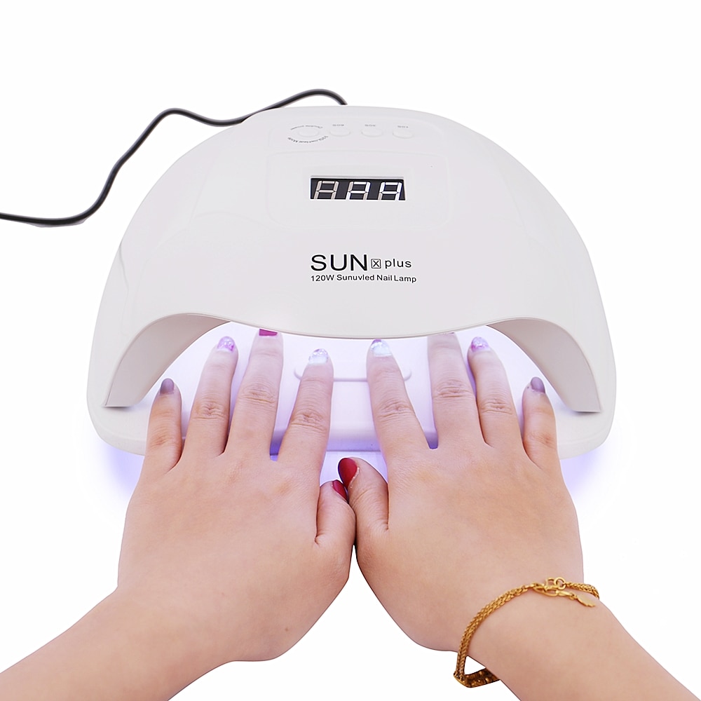Sun x plus led negle uv lampe til neglelimmaskine til begyndere til manicure maskine til negletørrer.