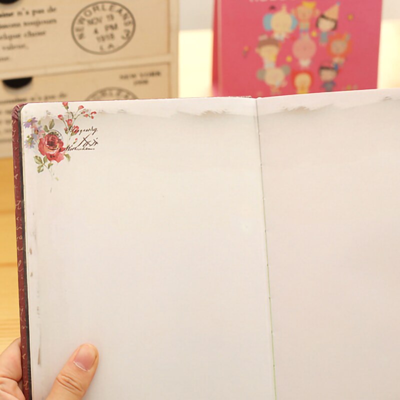 Rosas ilustraciones cuaderno Bloc de notas diario dibujo rosas lindas cuaderno de papel oficina material escolar