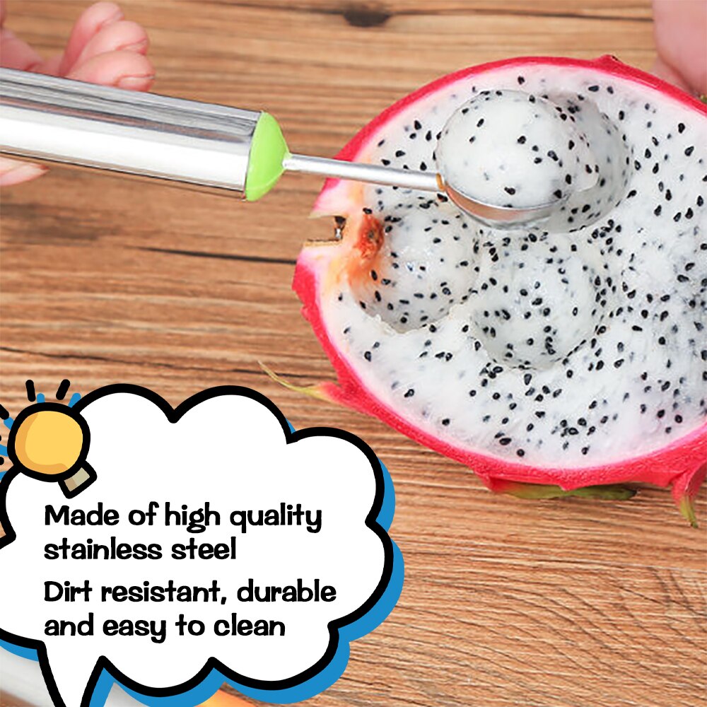 1pcs Stainless Steel Fruit Scoop Scoop Ice Cream Watermelon Scoop Fruit Scoop Kitchen Decoration Accessories Gadgets