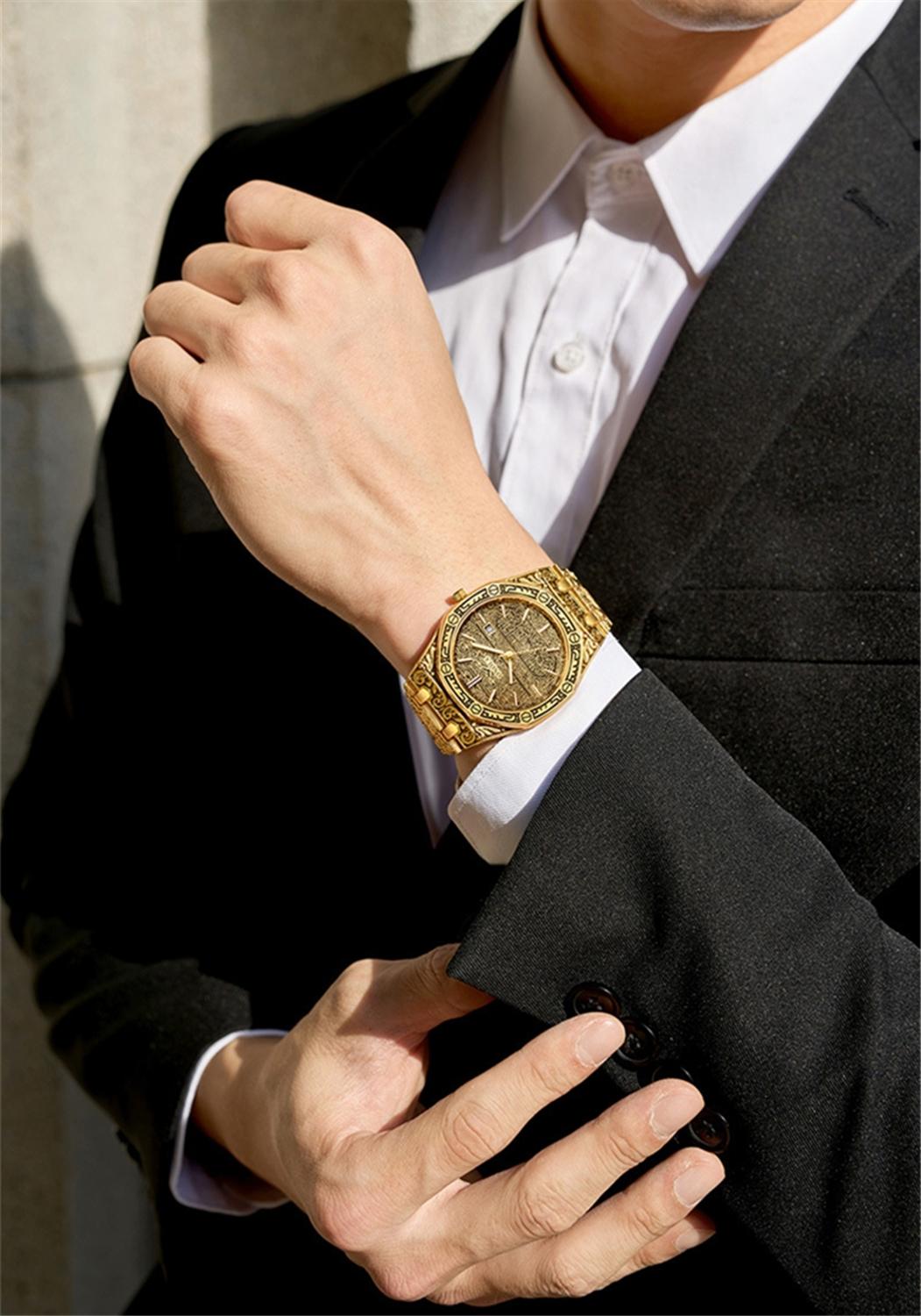 Se herre se berømte luksusure herre klassiske bånd guldure til mænd reloj hombre montre homme