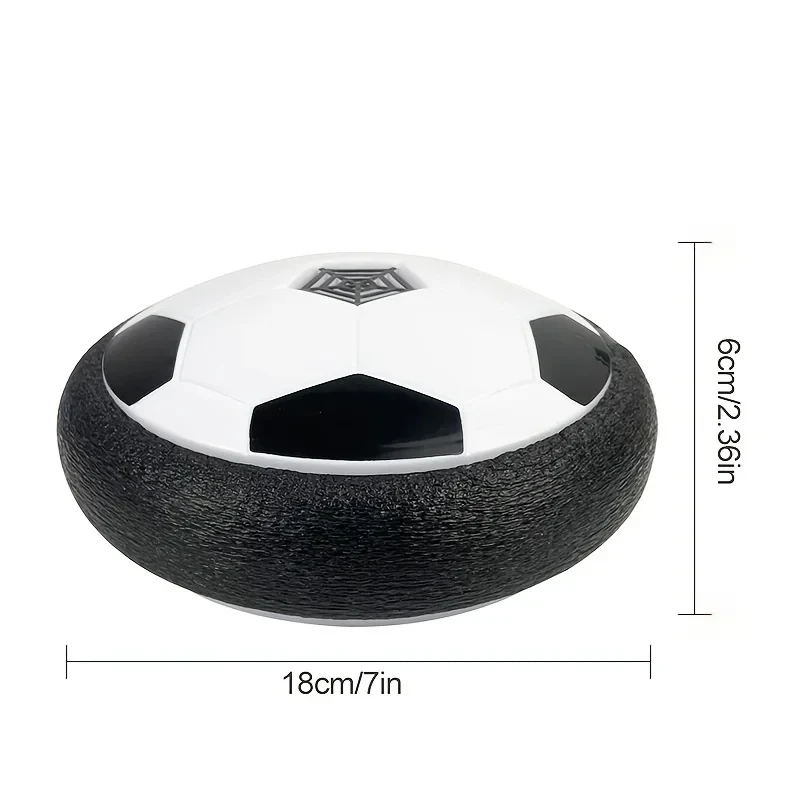Svävarfotboll pojkleksaker luftfotboll med ljus inomhus flytande boll med skumstötfångare perfekt födelsedagsjul för barn: Default Title
