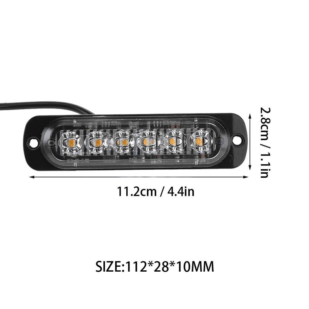 Justech 2 Stks 9 CM COB Amber Strobe Knipperlicht Gevaar Waarschuwing Baken Lichten Emergency Knipperlicht 12 V 24 V Universele voor Auto Voertuig Truck Trailer Caravan Camper Van