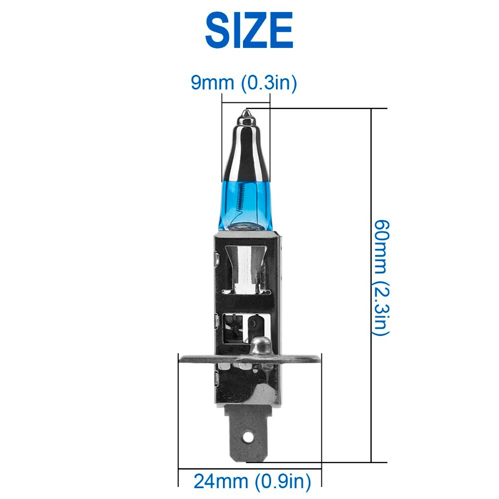 2pcs 12V 100W Car Halogen Light HOD Headlight Bulb Super Bright Fog Lights Headlamp H1 H3 H7 H8 H11 9005 9006 9012 Light Bluds