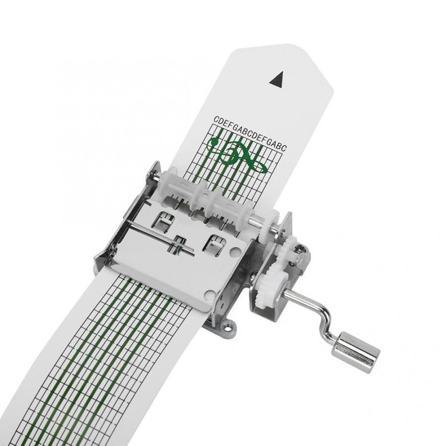 15 Note Hand Crank Movement with 3Pcs Blank Paper Tape and Hole Puncher for DIY Music Box Parts Game of Throne Best