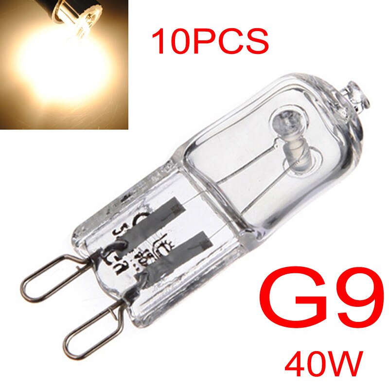 10Pcs G9 Halogeen Lampen 230-240V 25W/ 40W Frosted/Transparant Capsule Case led Lampen Verlichting Warm Wit Voor Thuis Keuken: 40W Clear