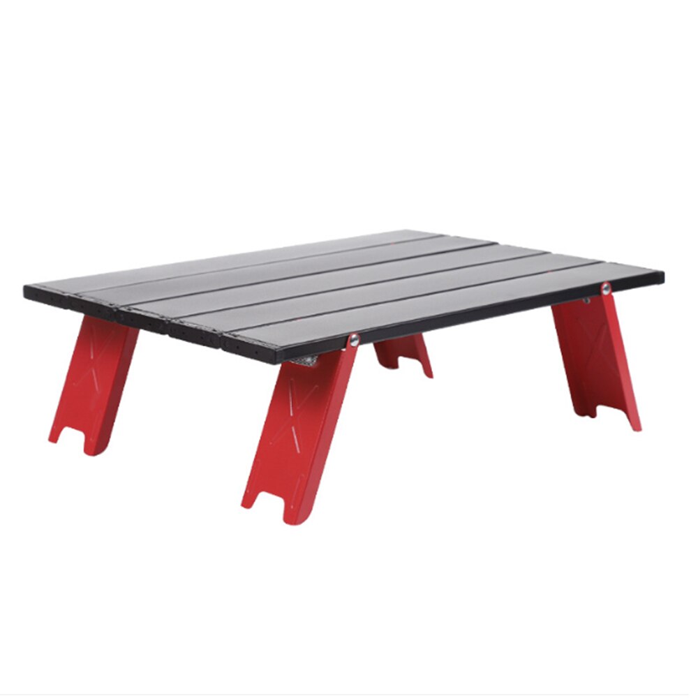 Outdoor Mini Folding Table Camping Tent Table Camping Portable Coffee Table Home Bed Computer Table Aluminum Table: Red