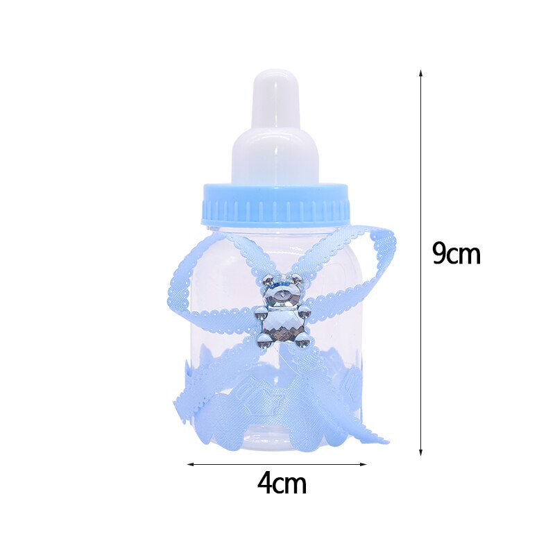 12 st mini nappflaskor flicka pojke baby shower favor boxar paket dop dop fest tillbehör choklad godispåsar