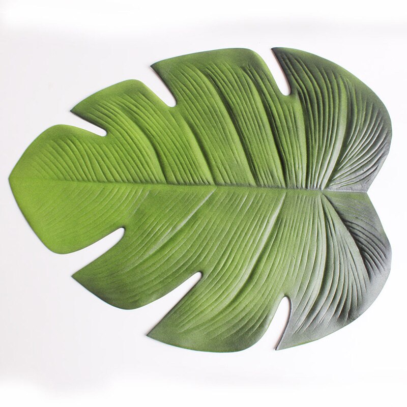 Artificial Plant Leaf EVA Waterproof Insulation Pad for Home Table Decoration SNO88