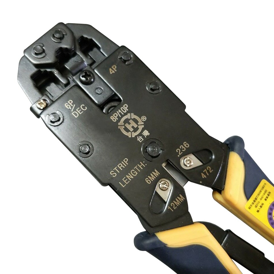 Nettverksverktøy for 10 p 10c/6 p 6c/4 p 4c kontakt krympetang rj /48/rj45/rj11/rj12 nettverkskabel klemme crimper