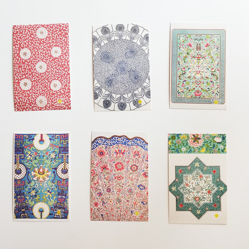 30Pcs/set Chinese Retro Pattern Postcard Chinese Style Greeting Cards Postcards Birthday Cards