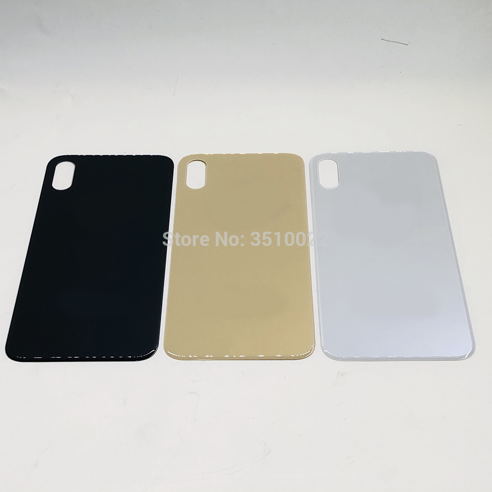 Groot gat glazen behuizing achterkant behuizing metalen frame batterijklepje achterklep voor iphone x xs xs max telefoonhoesjes behuizing achterkant