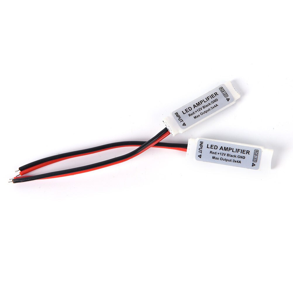 2 Stuks 8-16V 3 * 4A 144W Led Strip Accessoire Mini Rgb Led Versterker Voor 5050 3528 Rgb Led Strip Licht Signaalversterker