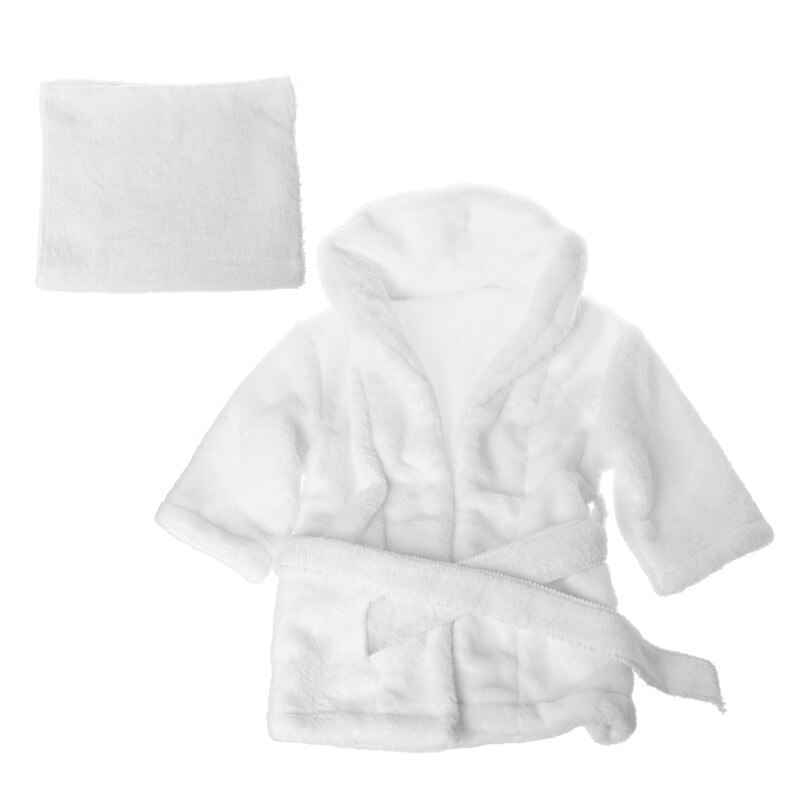 Badekåber indpakning til nyfødt fotografering rekvisitter baby fotoshoot tilbehør newborn fest kostume bruser: Hvid / 9m