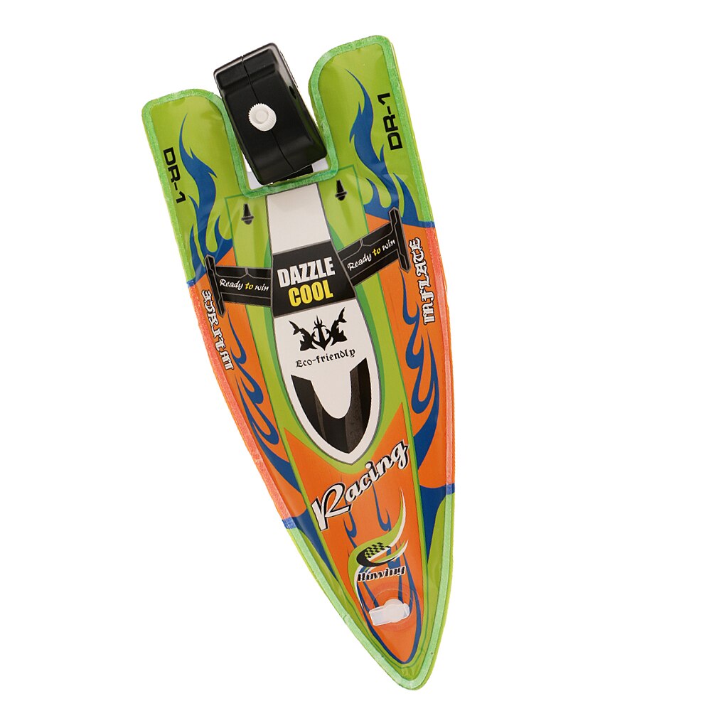 Inflatable Wind Up Speedboat Party Beach Pool Water Fun Toy Green