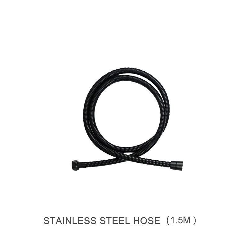 Black 3 Function ABS Hand Held Shower Head High Pressure Rain Shower Sprayer Set Wall Mount Slide Bar with Hose and Bracket: Shower Hose only