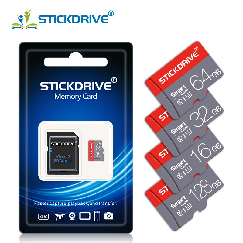 Hoge snelheid micro sd kaart 4gb 8gb 16gb 32gb microsd geheugenkaart 64gb 128gb flash kaart sdhc/sdxc klasse 10 tf /  sd met adapter