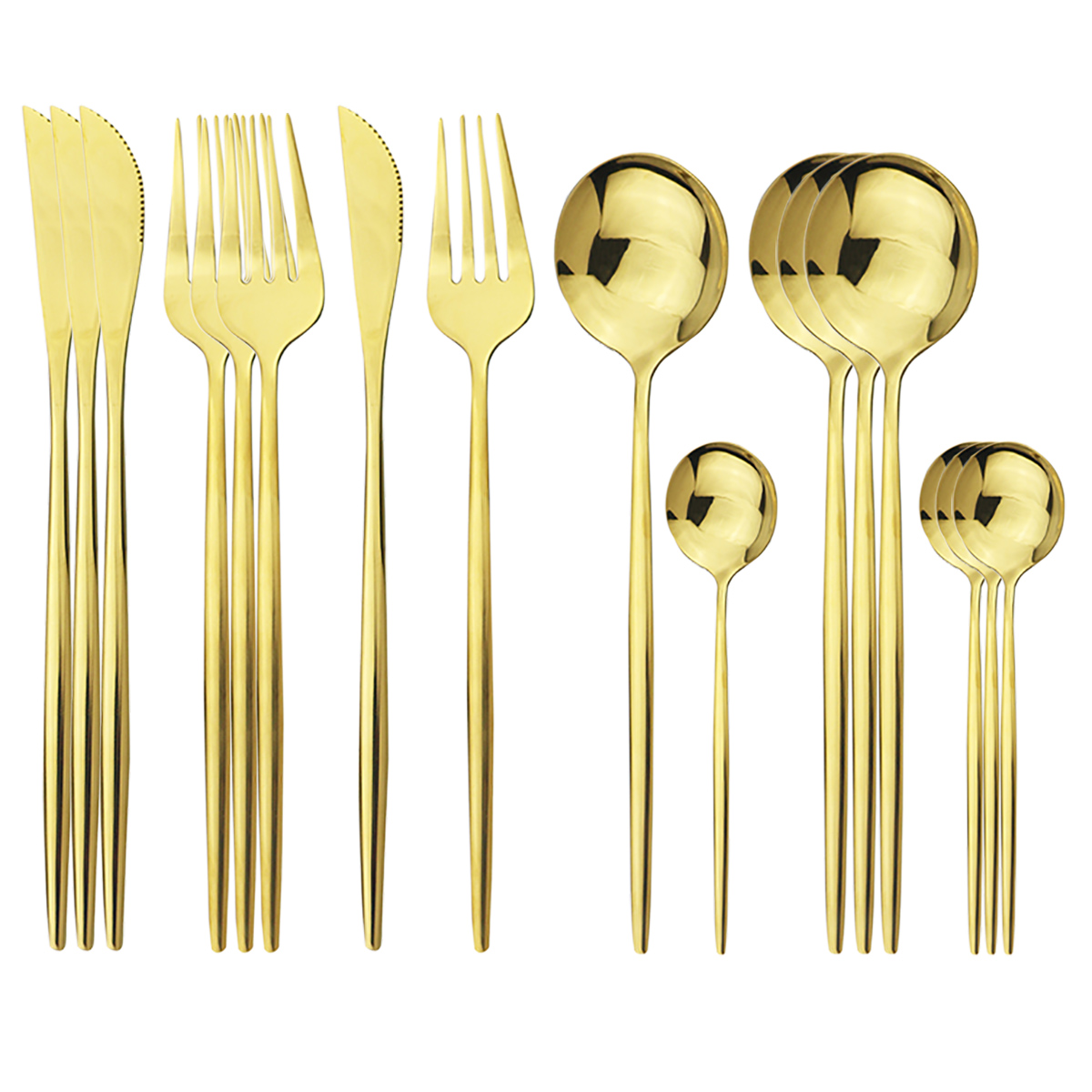 16 kpl/setti ruokailuvälinesetti kultainen aterinsetti 18/10 ruostumattomasta teräksestä valmistettu aterinsetti veitsi haarukka lusikka keittiö juhla-astiasto hopeanväriset aterimet